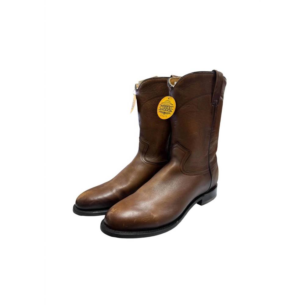 NEW CORRAL men's roper boot in honey brown